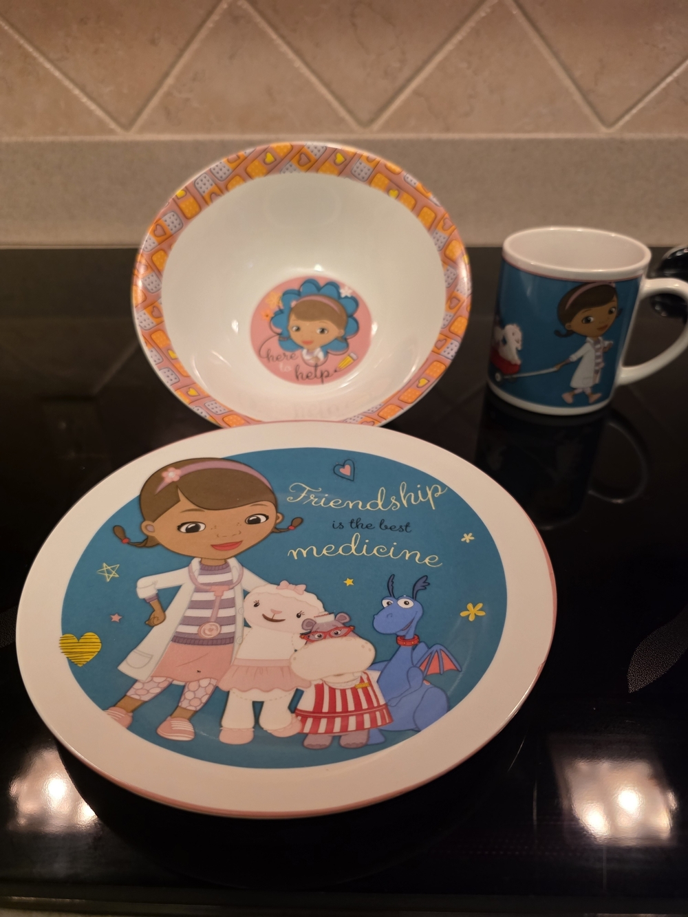 Children's 'Friendship is the Best Medicine' Plate Set